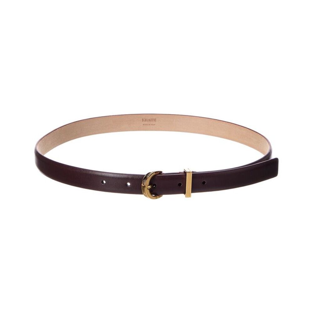 Khaite Luna Leather Belt, Red